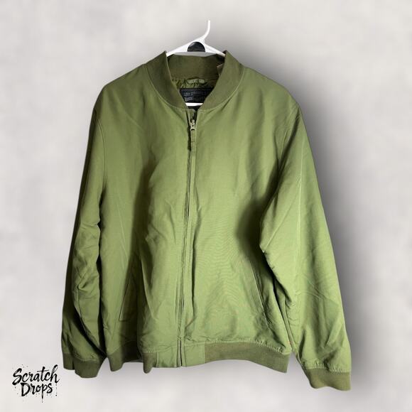 Levis Strauss Men's Green Bomber Jacket XL Casual Outerwear Size Extra Large - Picture 1 of 4